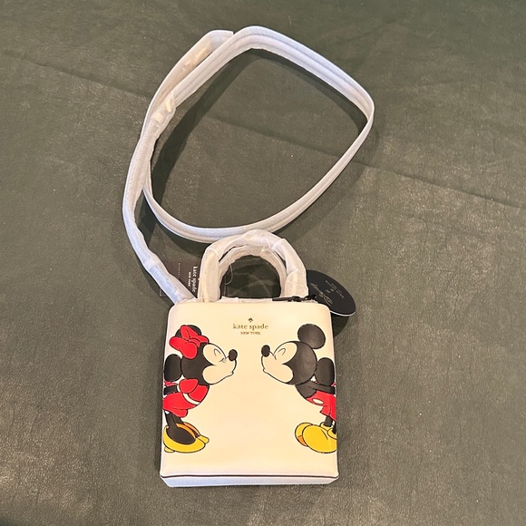 Kate Spade White Mini Bag with Mickey and Minnie Design - Picture 2 of 5